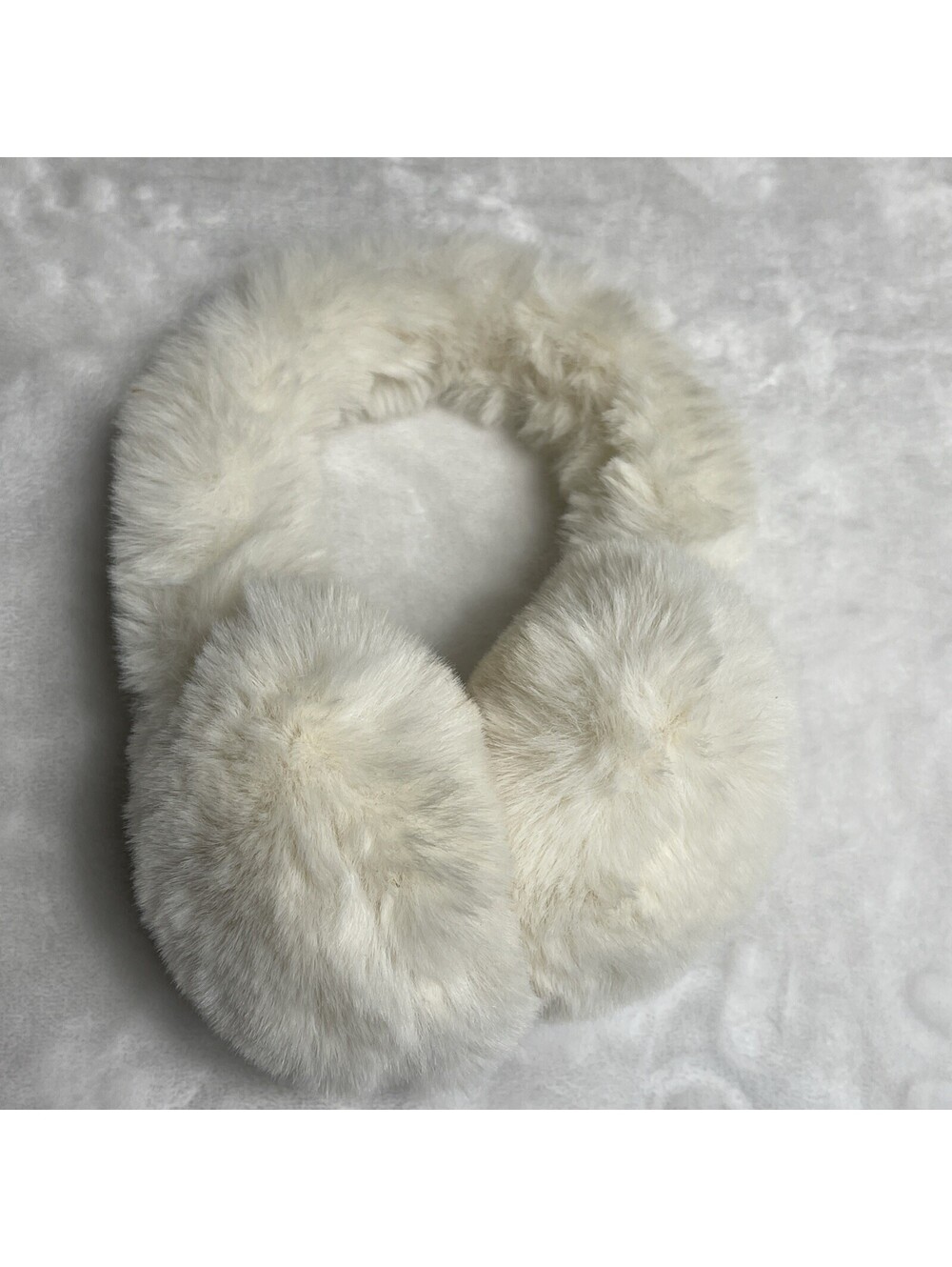 Aspen Faux Fur Coat Soft White Ear Muffs Women’s One Size
